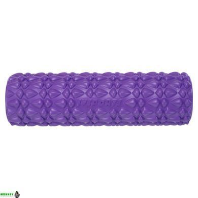 Роллер массажный цилиндр (ролик мфр) заполненный пеной 45см Grid Bubble Roller SP-Sport FI-9391 Голубой