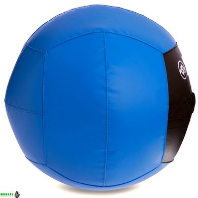 Мяч набивной для кросфита волбол WALL BALL Zelart FI-5168-5 5кг черный-синий