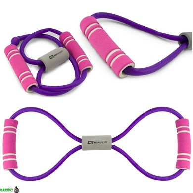 Эспандер резиновий с ручками Hop-Sport HS-L042YG фиолетовый