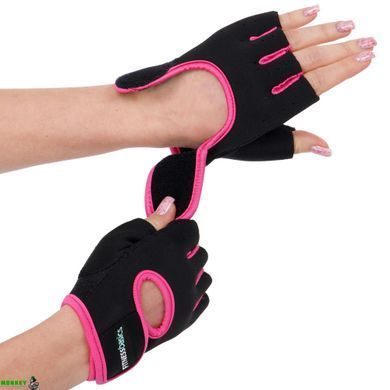 Рукавички для фітнесу та тренувань FITNESS BASICS BC-893 Чорний-синій S