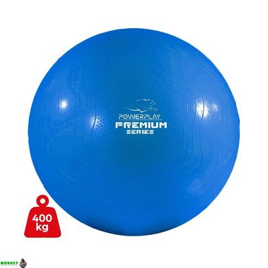 Мяч для фитнеса укреплен PowerPlay 4000 Premium 65см Синий + насос