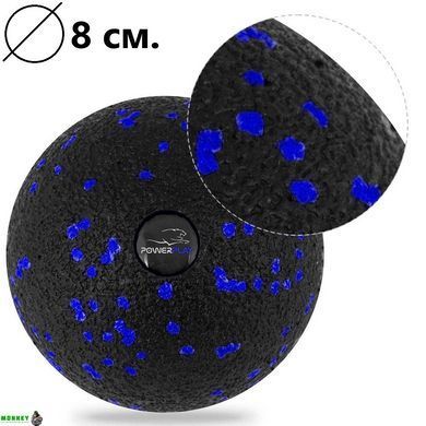 Набор для массажа и йоги PowerPlay PP_4096 (Ролик 33*14 + 2 мяча) Blue + резинка 7.5 кг.