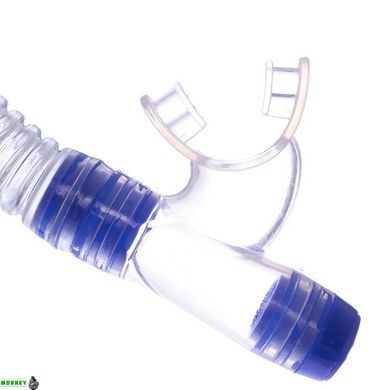 Набор для плавания маска c трубкой Zelart M166-SN52-PVC Желтый-серый-прозрачный