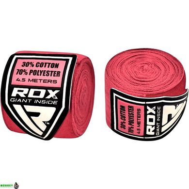 Бинти боксерські RDX Fibra Pink 4.5m