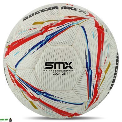 Мяч футбольный SOCCERMAX FB-8070 Белый-синий №5 PU