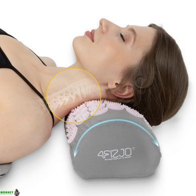 Килимок акупунктурний з валиком 4FIZJO Classic Mat XL Аплікатор Кузнєцова Grey/Pink (P-5907739313294)