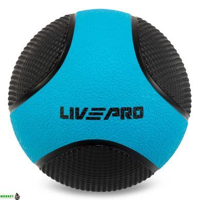 М'яч медичний медбол Medicine Ball LiveUpLP8112-3 3кг чорний-синій