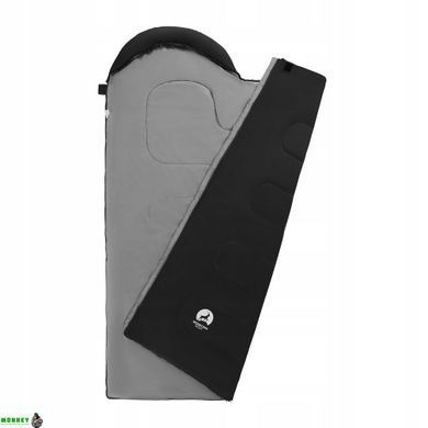 Спальний мішок (спальник) ковдра Mountain Goat 2 в 1 Standard 8 ...+20&deg;C R Black/Grey (P-5905973400954)