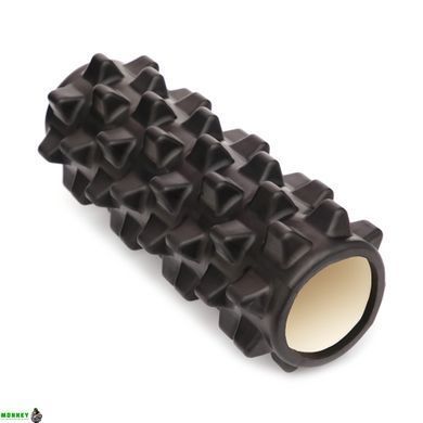 Массажный ролик Cornix EVA 33 x 14 см (валик, роллер) XR-0325 Black