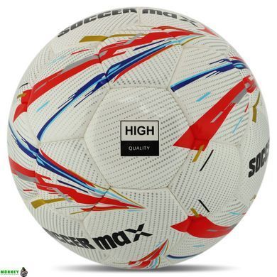 Мяч футбольный SOCCERMAX FB-8070 Белый-синий №5 PU