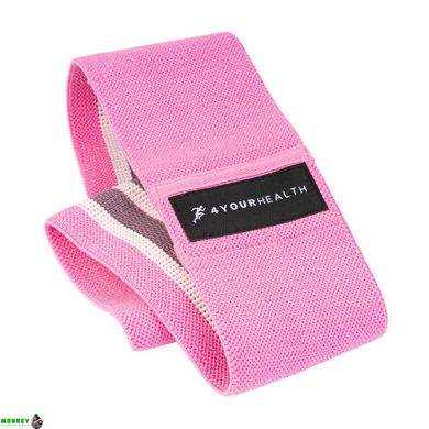 Резинка для фитнеса тканевая 4yourhealth Fitness Band Medium 27 кг. 0934 Розовая