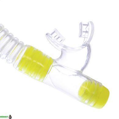 Набор для плавания маска c трубкой Zelart M166-SN52-PVC Желтый-серый-прозрачный