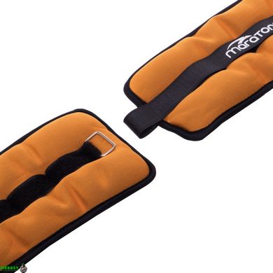 Утяжелители-манжеты для рук и ног MARATON FI-3123-2 2x1кг оранжевый-серый