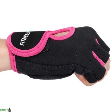 Рукавички для фітнесу та тренувань FITNESS BASICS BC-893 Чорний-синій S