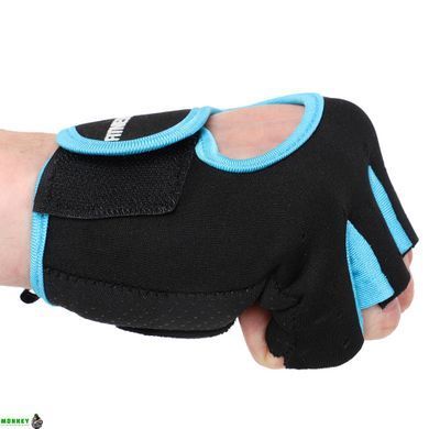Рукавички для фітнесу та тренувань FITNESS BASICS BC-893 Чорний-синій S