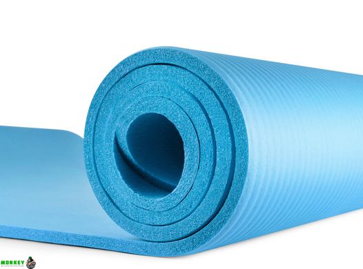 Мат для фитнеса и йоги Hop-Sport HS-N010GM 1 см голубой