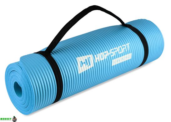 Мат для фитнеса и йоги Hop-Sport HS-N010GM 1 см голубой