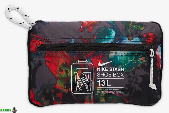 Сумка для взуття Nike NK STASH SHOE BAG - AOP чорний, червоний, синій Уні 23х12,5х35,5 см