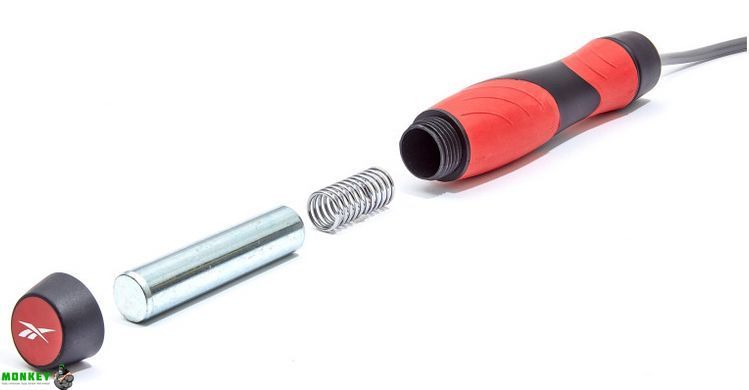 Скакалка Reebok Premium Skipping Rope чорний, червоний Уні 280 см