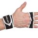 Перчатки атлетические для силовых упражнений и фитнеса с фиксатором запястья Zelart ZG-3616 S-XXL черный-белый