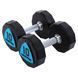Гантели профессиональные с полиуретановым покрытием LiveUp LP8003-10 (2х10кг)