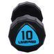 Гантели профессиональные с полиуретановым покрытием LiveUp LP8003-10 (2х10кг)