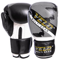 Перчатки боксерские кожаные VELO VL-2229 10-14 унций черный