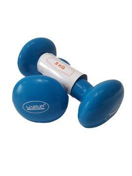 Гантелі вінілові пара LiveUp VINYL DUMBBELL EGG HEAD 3 кг