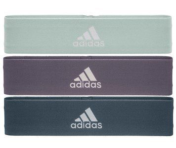 Набір фітнес резинок Adidas Resistance Band Set (L, M, H) зелений, фіолетовий, темно-синій Уні 70х7,6х0,