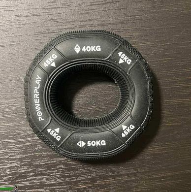 Эспандер кистевой силиконовый PowerPlay PP-4331 Hand Grip Hard 40-45-50 кг. Черный