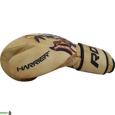 Рукавички боксерські RDX T14 HARRIER Brown Tattoo 14 ун.
