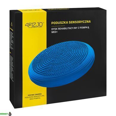 Балансувальна подушка-диск 4FIZJO XXL MED+ 60 см сенсомоторна, масажна Black (P-5907739310422)