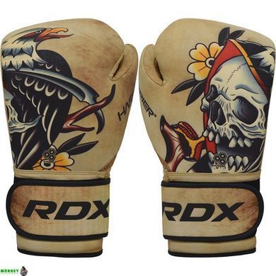 Рукавички боксерські RDX T14 HARRIER Brown Tattoo 14 ун.