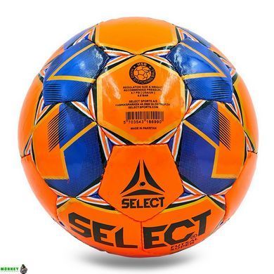 М'яч для футзалу SELECT SUPER ST-8142 №4 помаранчевий-синій