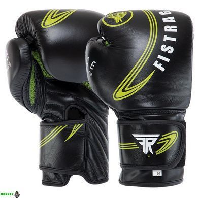 Перчатки боксерские профессиональные FISTRAGE VL-8498 Черный 10 унций