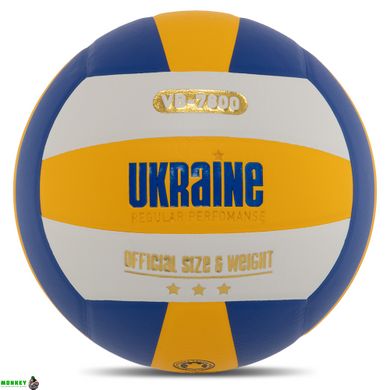Мяч волейбольный Клееный UKRAINE VB-7800 (PU, №5, 5 сл., клееный)