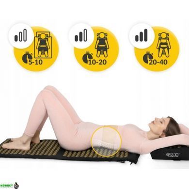 Коврик акупунктурный с подушкой 4FIZJO Ergo Mat XL Аппликатор Кузнецова Black/Gold (P-5907739313843)
