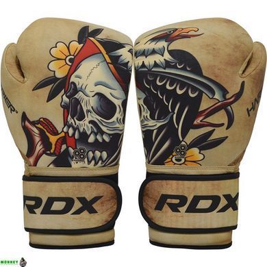 Рукавички боксерські RDX T14 HARRIER Brown Tattoo 14 ун.