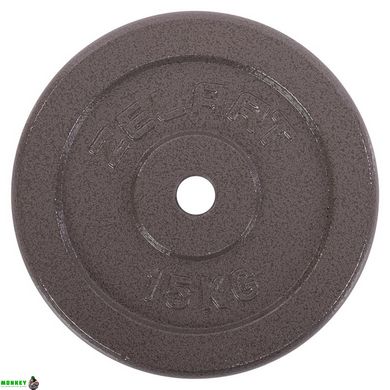 Блины (диски) стальные d-30мм Zelart TA-7789-15 15кг серый