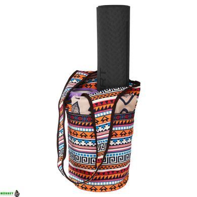 Сумка для фітнесу та йоги через плечо KINDFOLK Yoga bag SP-Sport FI-8364-1 помаранчевий-блакитний