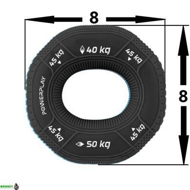 Эспандер кистевой силиконовый PowerPlay PP-4331 Hand Grip Hard 40-45-50 кг. Черный