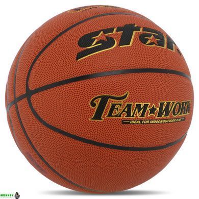 М'яч баскетбольний STAR TEAM WORK BB3117 №7 PU помаранчевий