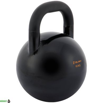 Гиря сталева чорна пофарбована Zelart TA-7795-16 16кг чорний