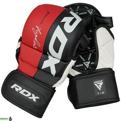 Рукавиці для ММА (Греплінгові рукавички) RDX T6 Plus Rex Red L (капа у комплекті)