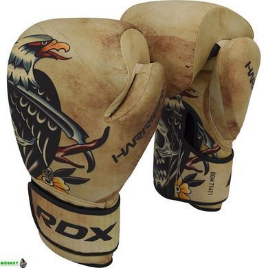 Рукавички боксерські RDX T14 HARRIER Brown Tattoo 14 ун.