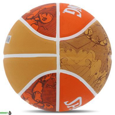 Мяч баскетбольный резиновый SPALDING JUMP SKETCH 84452Y №7 оранжевый