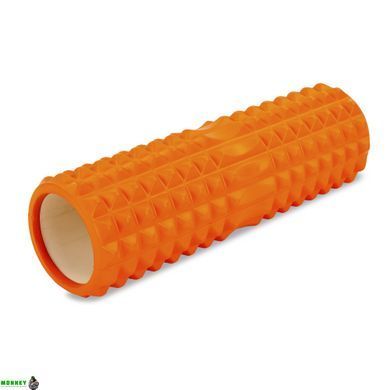 Роллер для йоги и пилатеса (мфр ролл) SP-Sport Grid Spine Roller FI-6674 Черный 45см