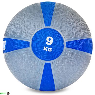 М'яч медичний медбол Zelart Medicine Ball FI-5122-9 9кг сірий-синій