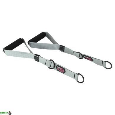 Ручки для еспандера та тренажера MULTIPURPOSE HANDLES EZOUS F-04 2шт сірий