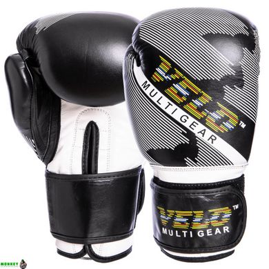 Перчатки боксерские кожаные VELO VL-2229 10-14 унций черный